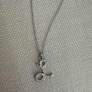 Minimalist Silver Crystal Pendant Necklace